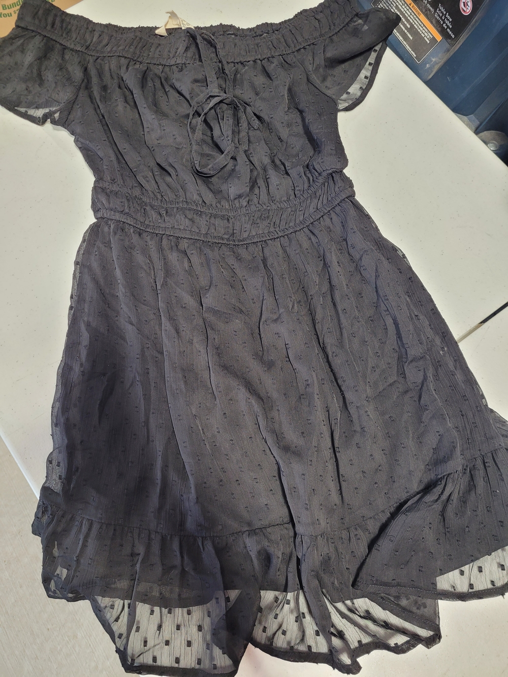 indulge Textured Off-Shoulder Ruffle Dress